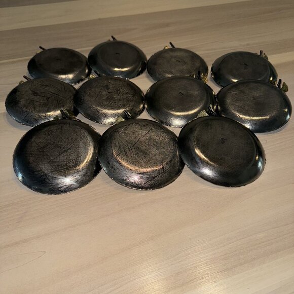 MichaelAram Butterfly Ginkgo Silver Stainless Steel Round Trinket Tray ONE PIECE - Picture 8 of 8